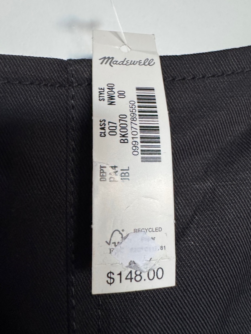 NWT!! | MADEWELL Women’s Seamed Open Squareneck Mini Dress | Jet Black | Size 00 - Picture 12 of 15